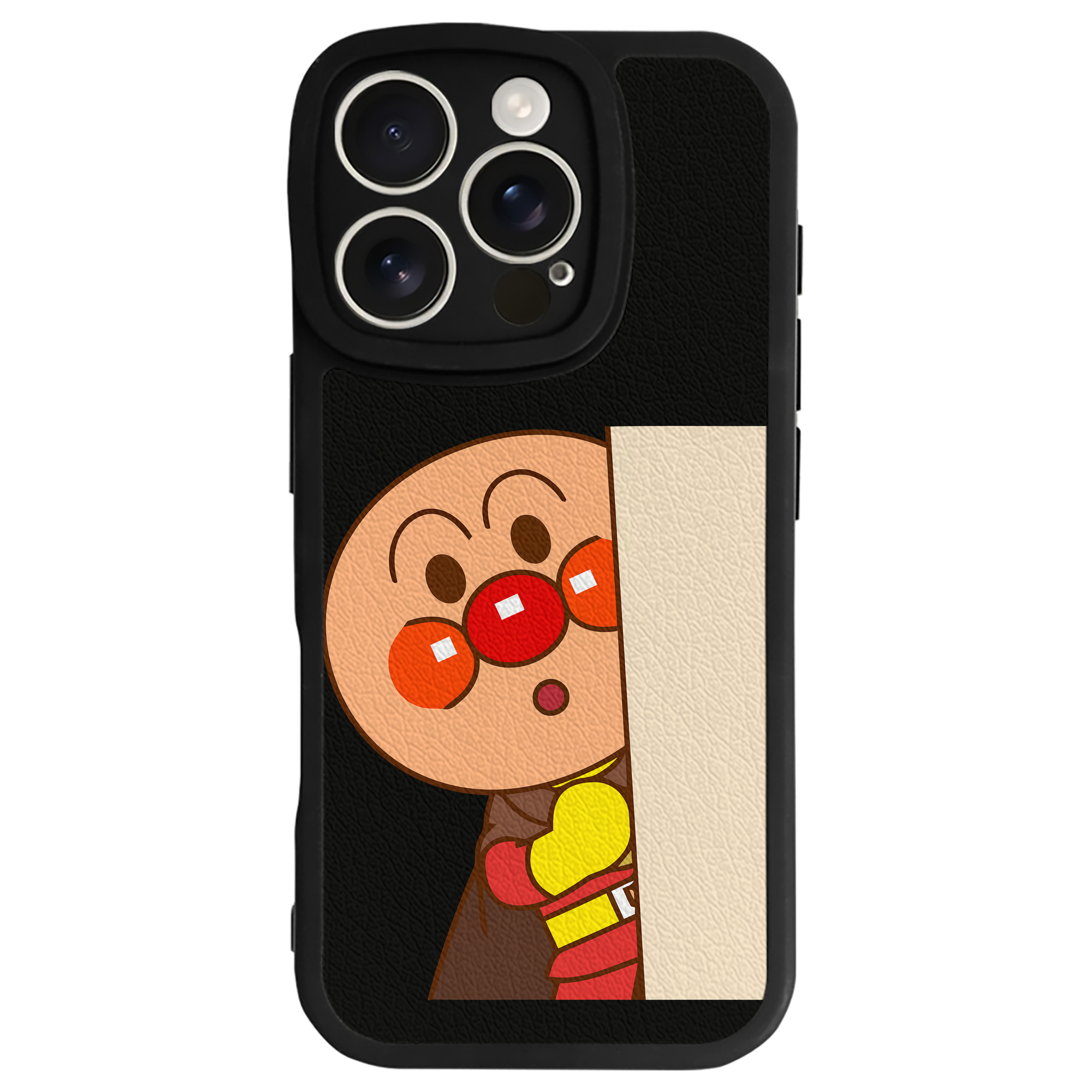 （画像用） アンパンマン Anpanman 【iPhone 16シリーズ対応】シリコンスマホケース（レザー調） 材質：シリコン
